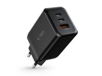 Cargador Tech-Protect C65W 2x USB-C PD 65W / USB-A QC 3.0 - negro Cargador Tech-Protect C65W 2x USB-C PD 65W / USB-A QC 3.0 - negro