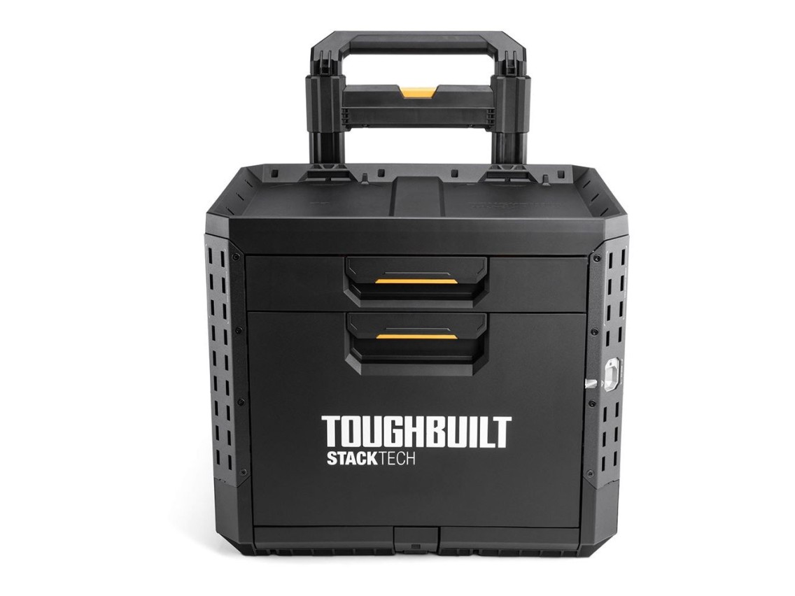Rolling tool box with 2 locking drawers, stacktech 53 x 40.5 x 47.7 cm
