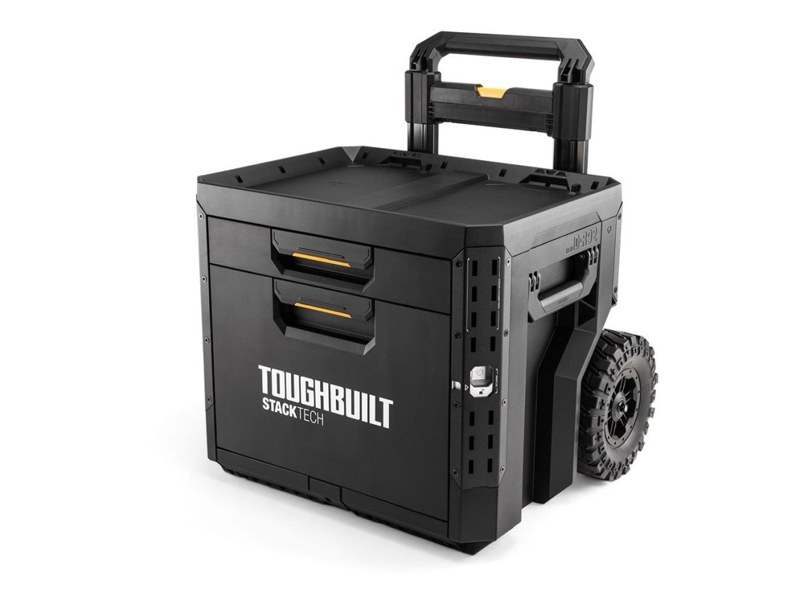 Rolling tool box with 2 locking drawers, stacktech 53 x 40.5 x 47.7 cm