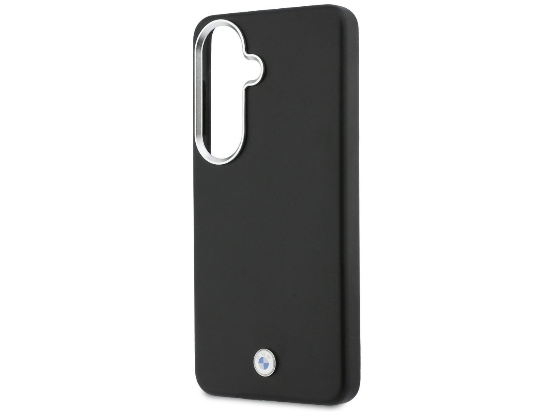 Funda MagSafe con logotipo metálico de BMW para Samsung Galaxy S26 - Negra