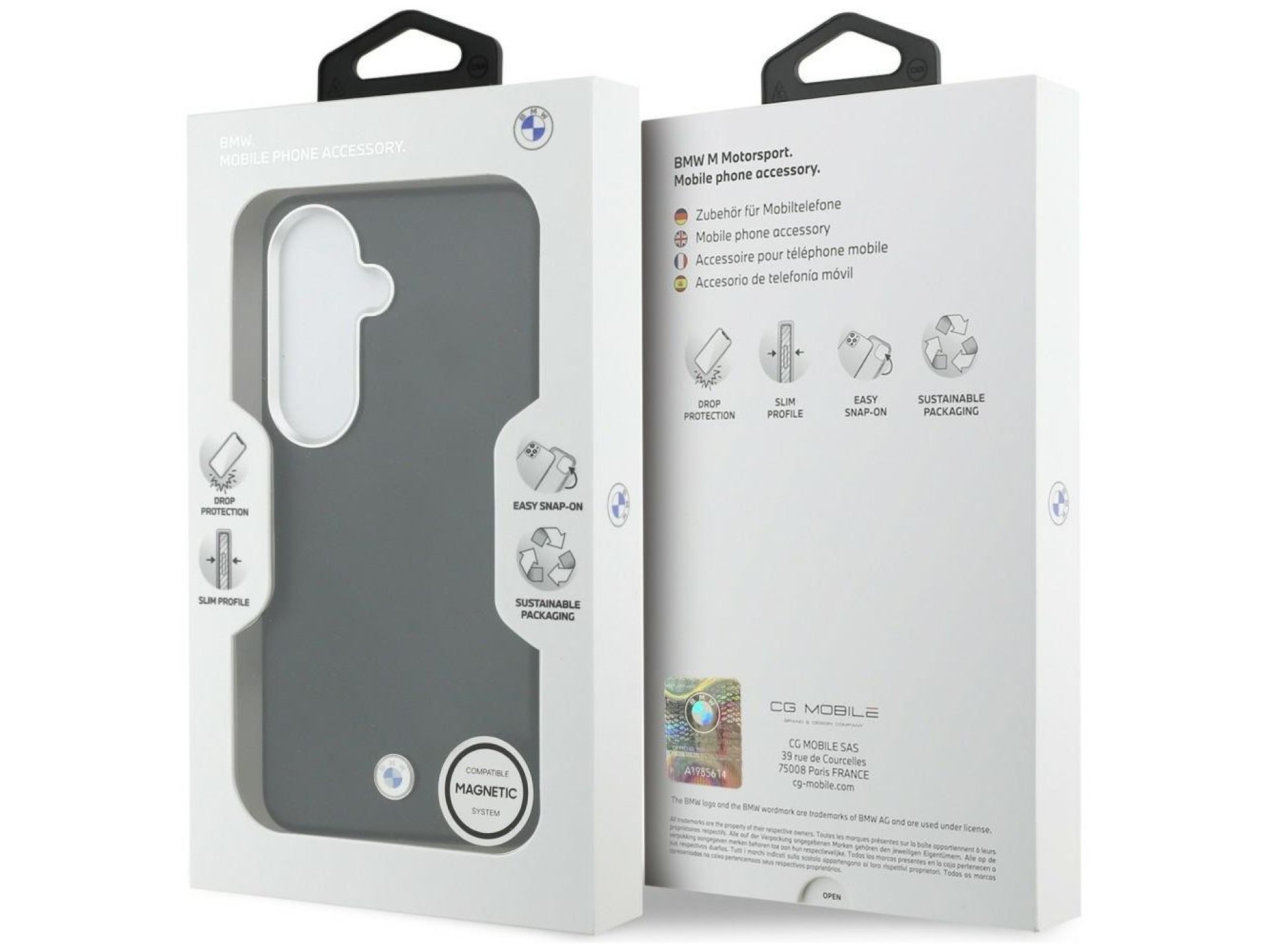 BMW Sign Metal Logo MagSafe Case for Samsung Galaxy S26+ - Black