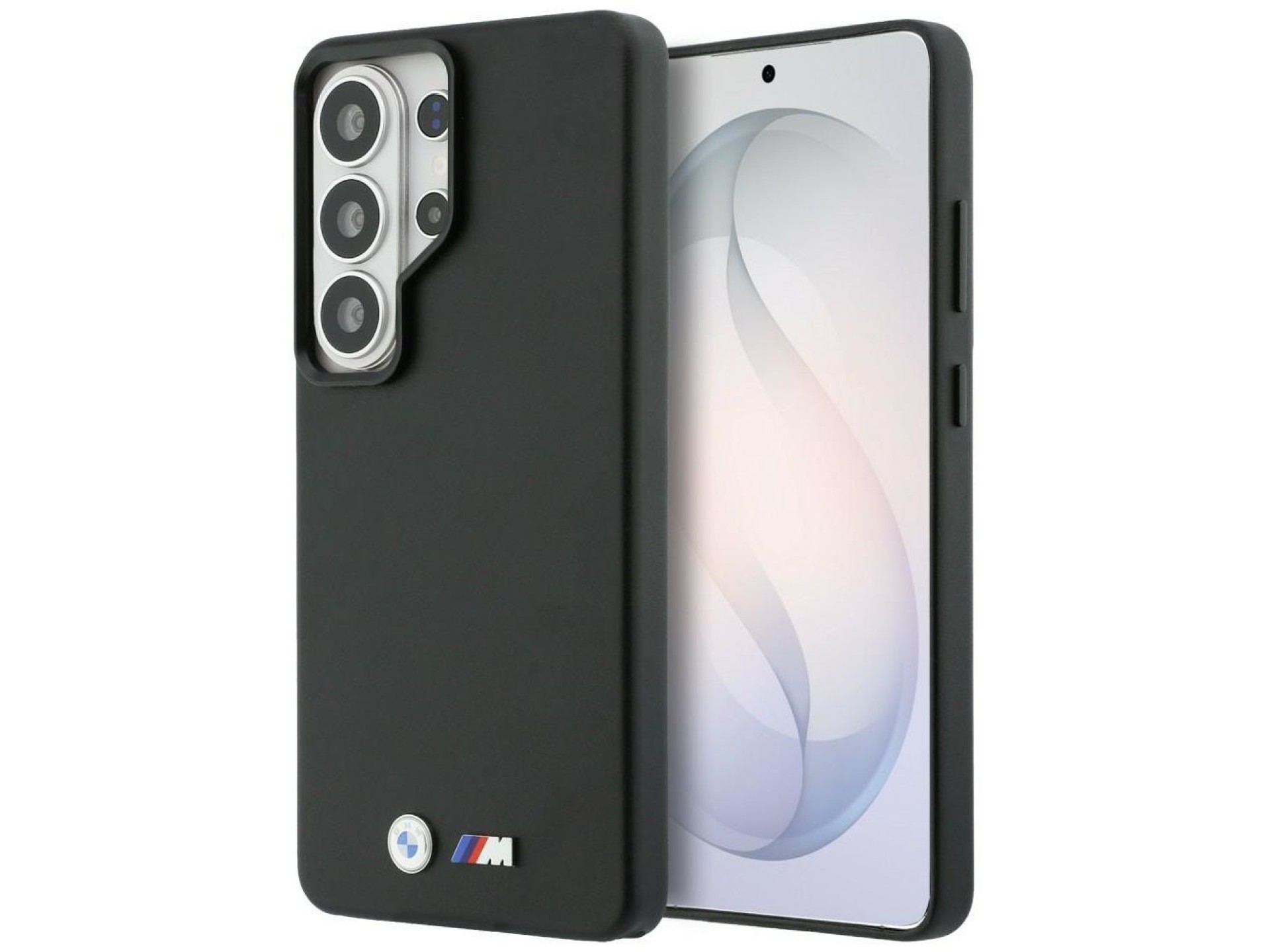 Capa MagSafe com logotipo BMW M em metal para Samsung Galaxy S26 Ultra - Preta