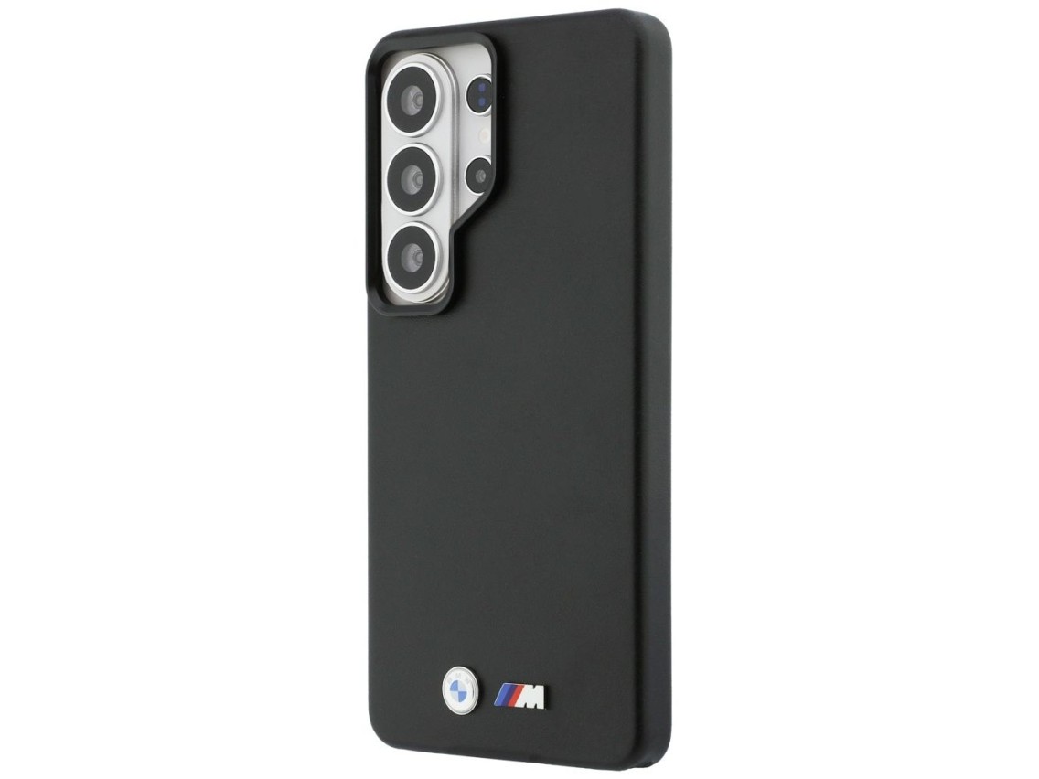 Capa MagSafe com logotipo BMW M em metal para Samsung Galaxy S26 Ultra - Preta