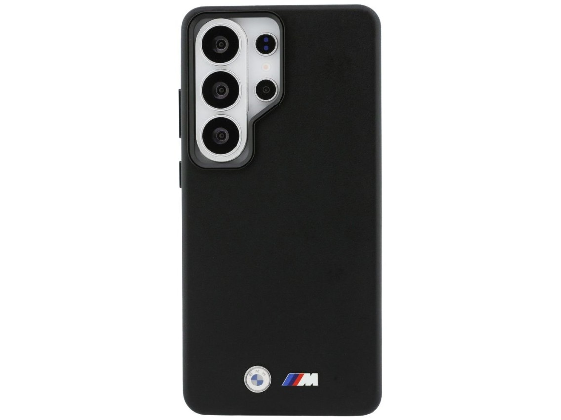 Capa MagSafe com logotipo BMW M em metal para Samsung Galaxy S26 Ultra - Preta