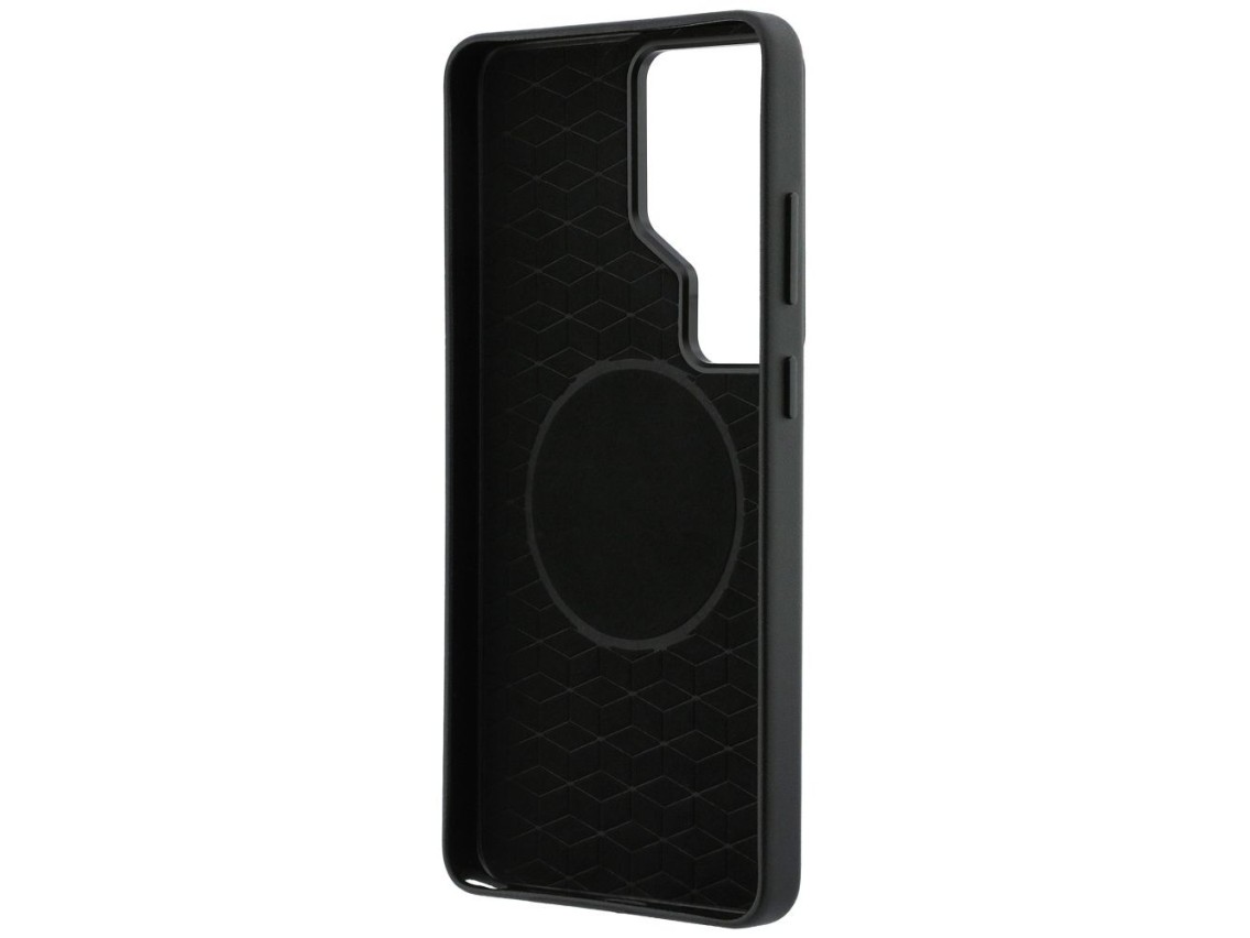 Capa MagSafe com logotipo BMW M em metal para Samsung Galaxy S26 Ultra - Preta