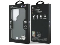 Capa MagSafe com logotipo BMW M em metal para Samsung Galaxy S26 Ultra - Preta