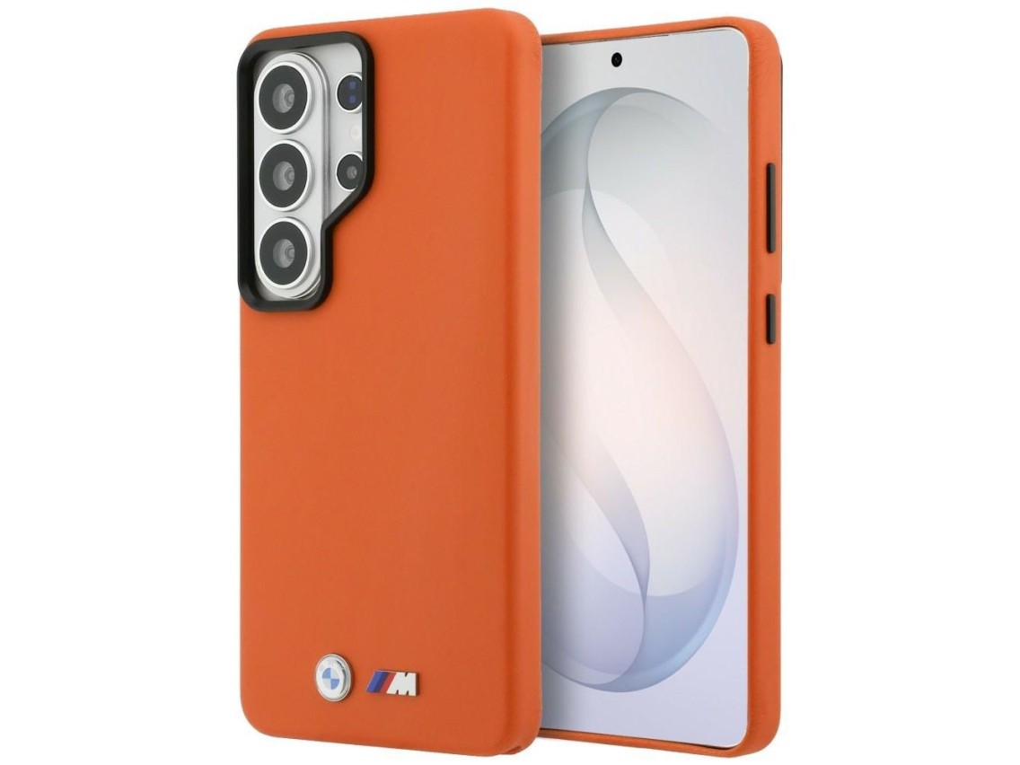 Capa MagSafe com logotipo BMW M em metal para Samsung Galaxy S26 Ultra - Laranja