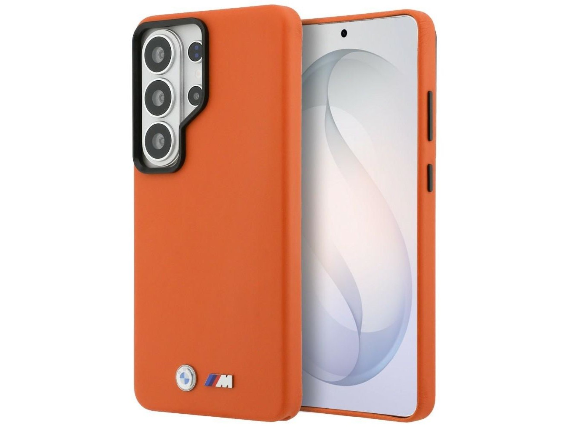 Capa MagSafe com logotipo BMW M em metal para Samsung Galaxy S26 Ultra - Laranja