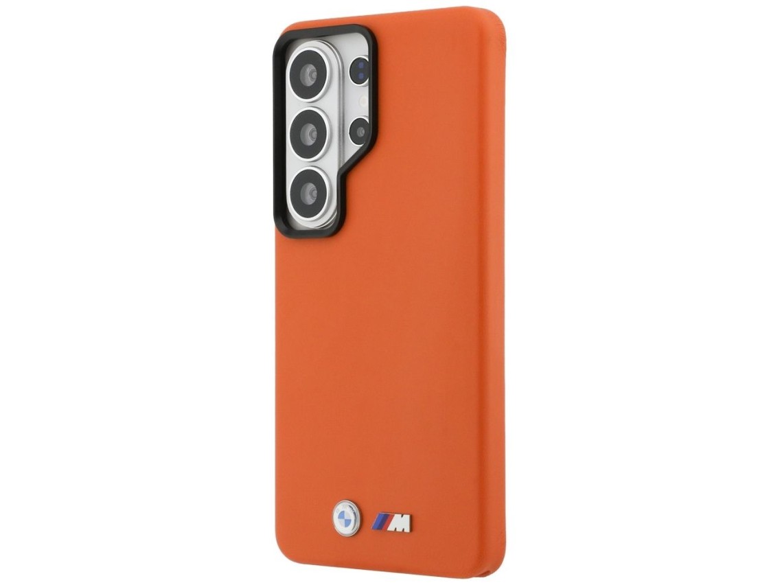 Capa MagSafe com logotipo BMW M em metal para Samsung Galaxy S26 Ultra - Laranja
