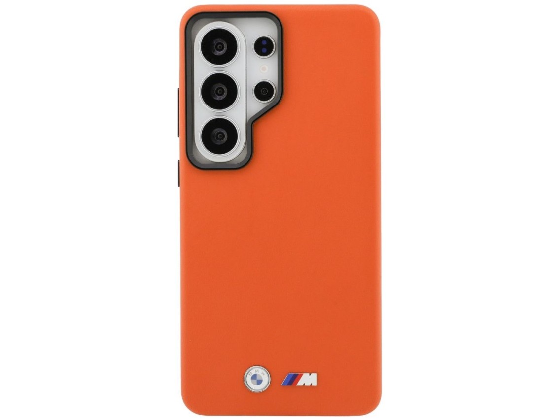 Capa MagSafe com logotipo BMW M em metal para Samsung Galaxy S26 Ultra - Laranja