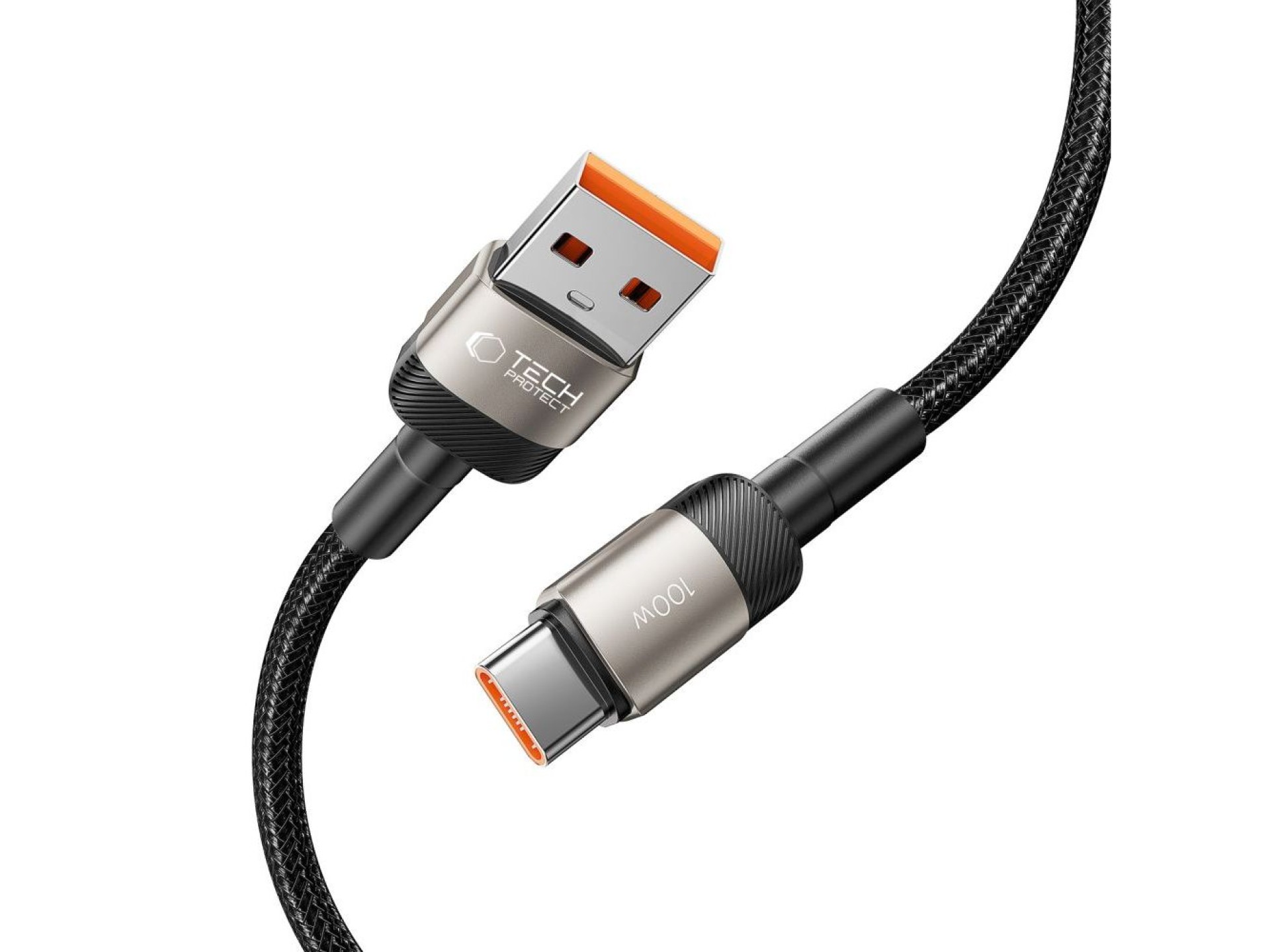 Tech-Protect UltraBoost Evo USB-C / USB-A cable 100W 5A 2m - titanium