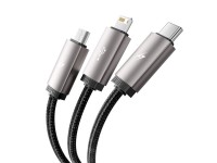 Cable Tech-Protect UltraBoost 3 en 1 USB-A - Lightning / USB-C / micro USB 3.5A 1m - gris Cable Tech-Protect UltraBoost 3 en 1 USB-A - Lightning / USB-C / micro USB 3.5A 1m - gris