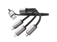 Cable Tech-Protect UltraBoost 3 en 1 USB-A - Lightning / USB-C / micro USB 3.5A 1m - gris Cable Tech-Protect UltraBoost 3 en 1 USB-A - Lightning / USB-C / micro USB 3.5A 1m - gris