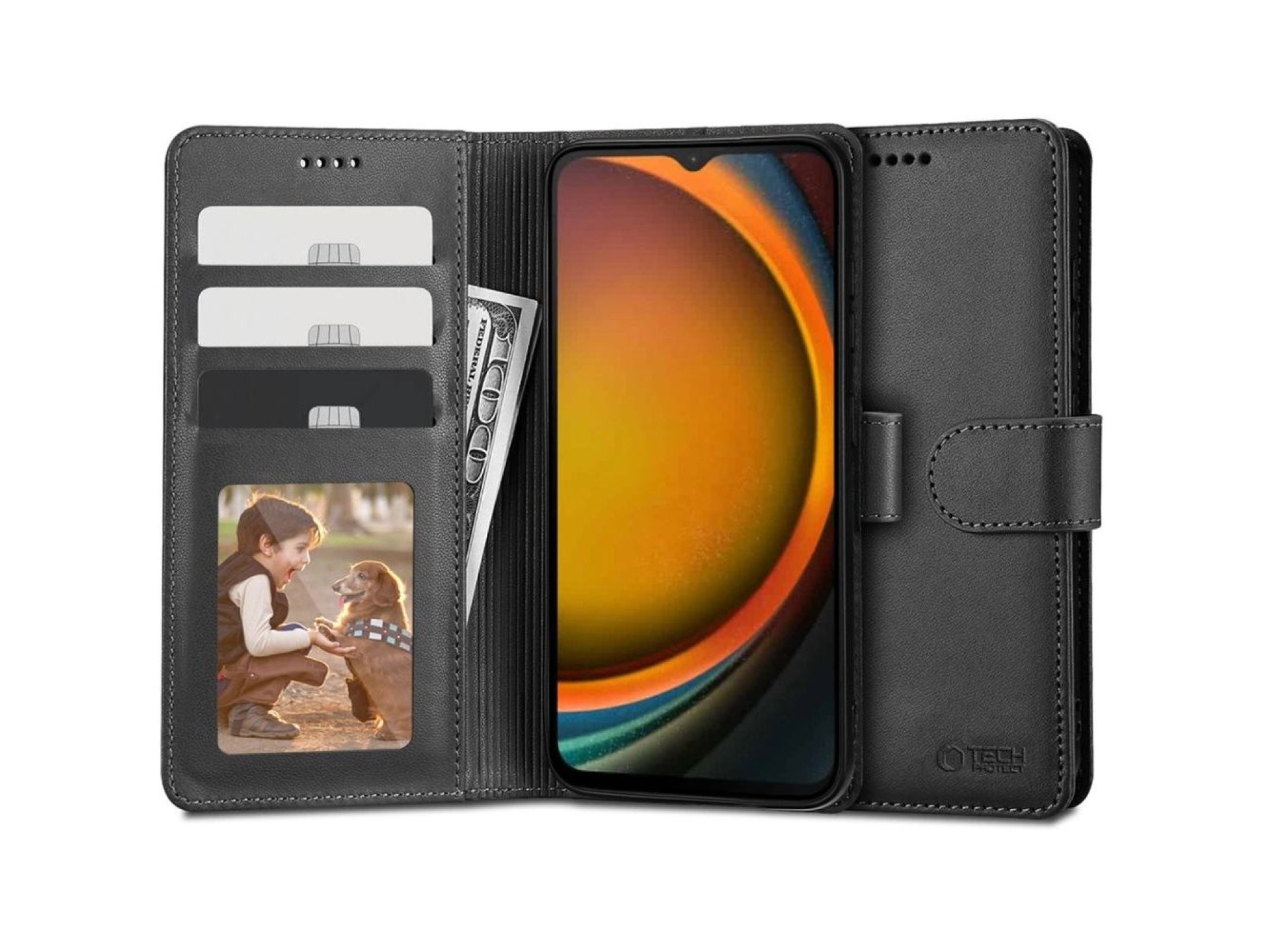 Tech-Protect Wallet Case for Samsung Galaxy XCover 7 - Black