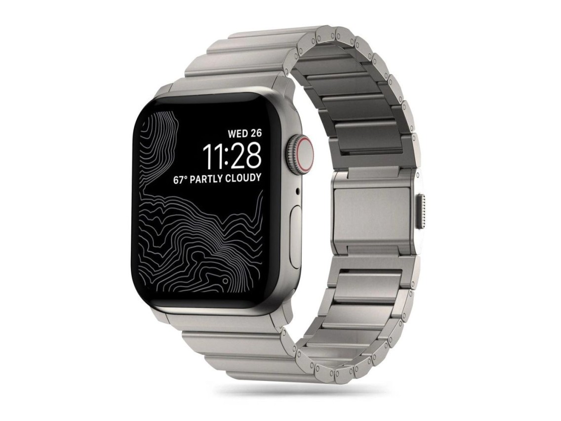Pulseira Tech-Protect SteelBand para Apple Watch 4/5/6/7/8/9/SE/Ultra 1/2 (42/44/45/49 mm) - titânio