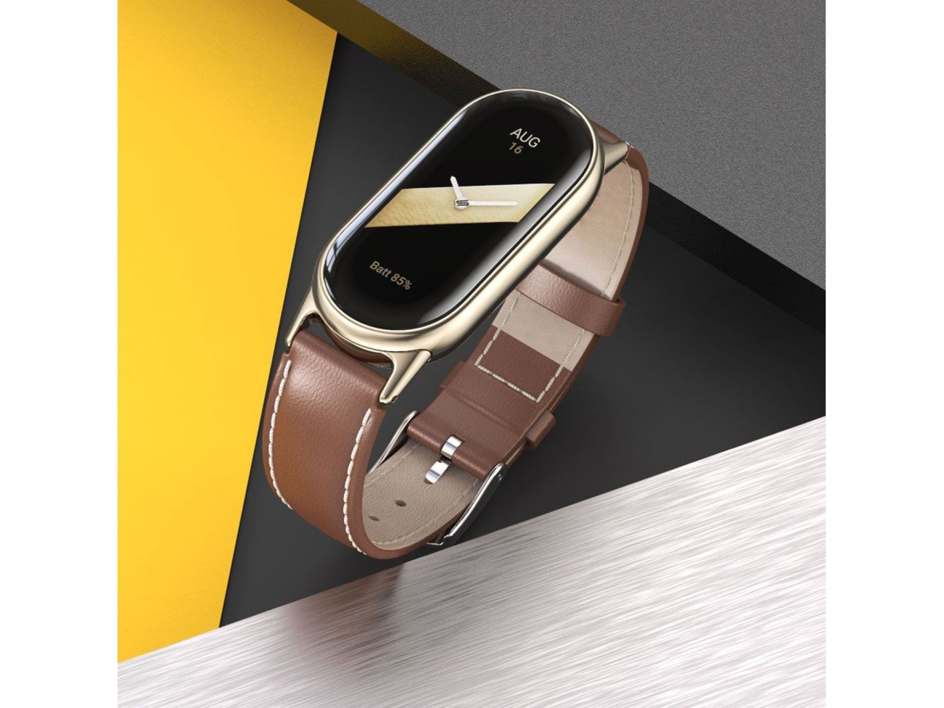 Correa Tech-Protect Leatherfit para Xiaomi Smart Band 8 / 8 NFC - negra
