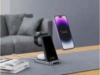 Carregador indutivo Tech-Protect QI15W-A26 15W 3 em 1 para smartphone / fones de ouvido / Apple Watc Carregador indutivo Tech-Protect QI15W-A26 15W 3 em 1 para smartphone / fones de ouvido / Apple Watc