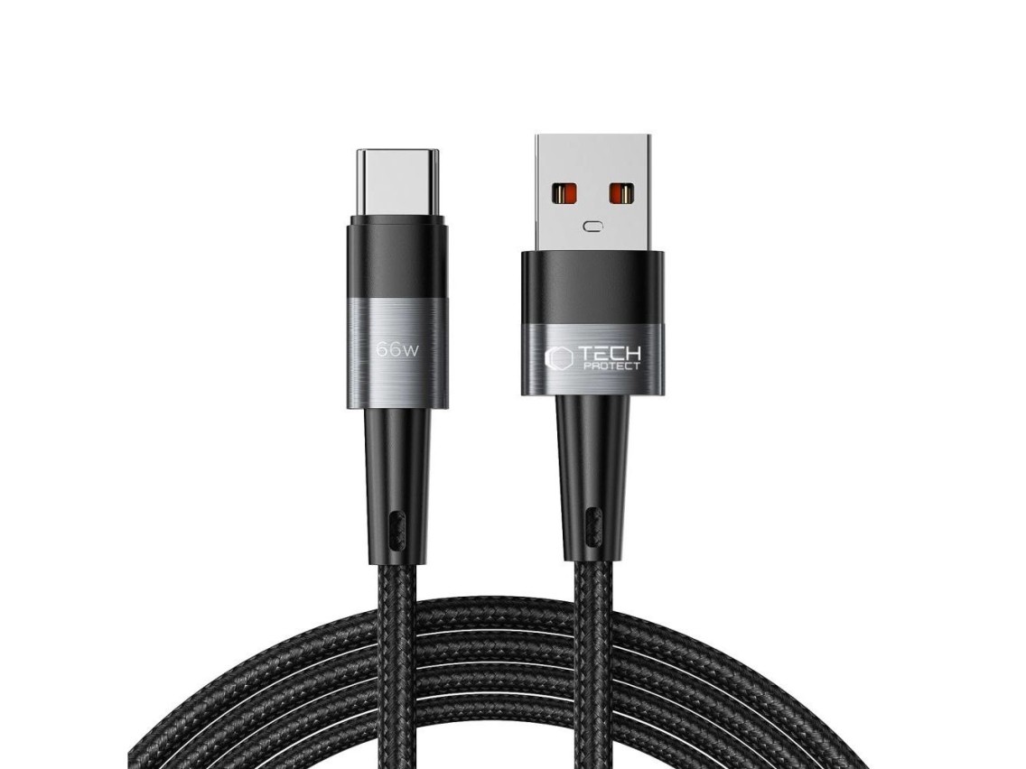 Tech-Protect UltraBoost USB-C / USB-C 66W 6A 2m Cable - Gray