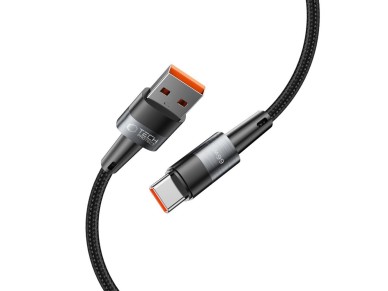 Cabo Tech-Protect UltraBoost USB-C/USB-A 66W 6A 0,25m - Cinza