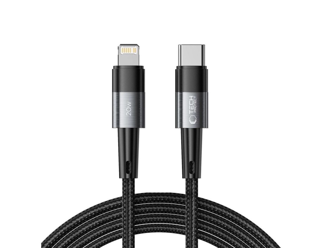Tech-Protect UltraBoost Lightning / USB-C PD 20W 3A 2m cable - gray