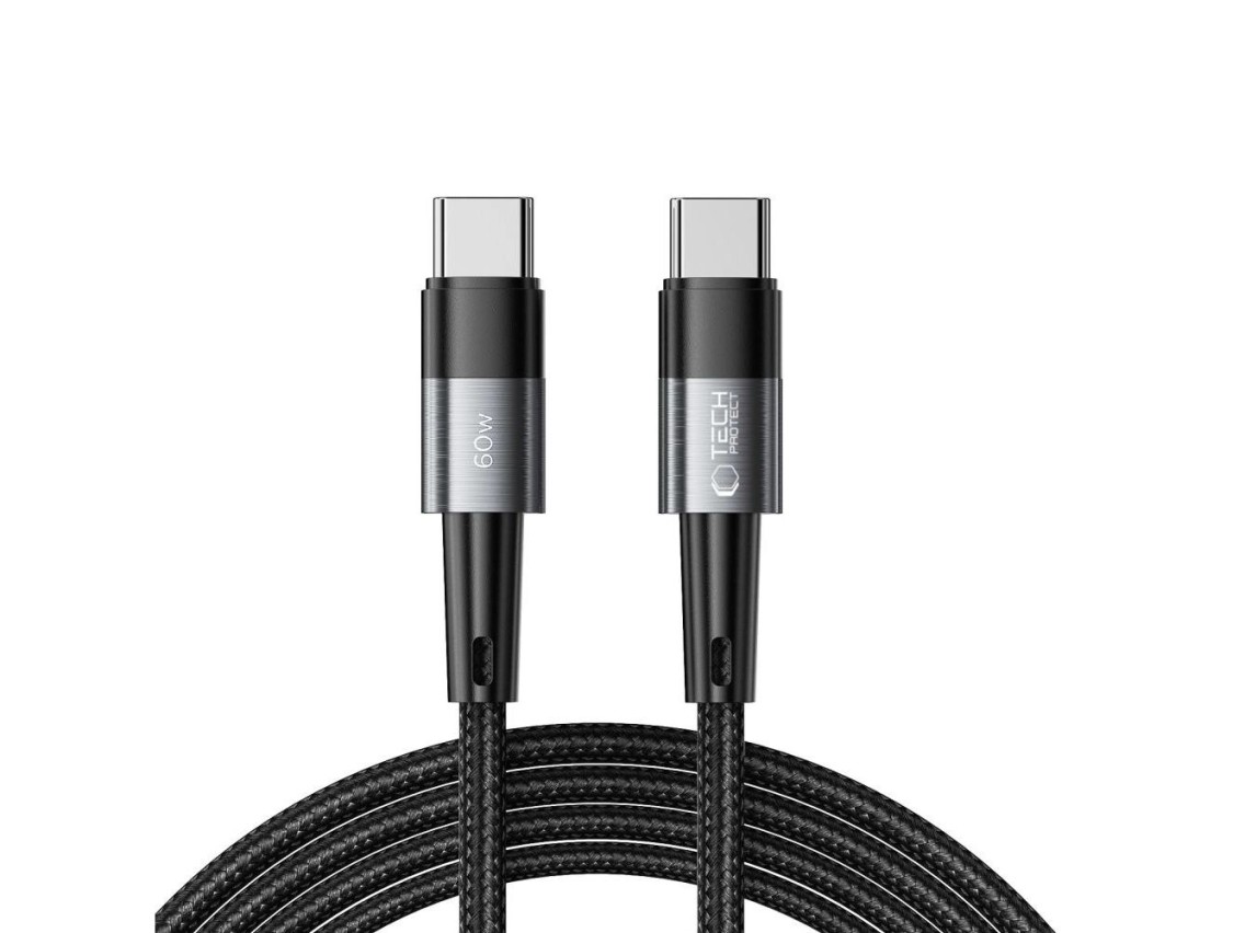 Cabo Tech-Protect UltraBoost USB-C / USB-C PD 60W 3A 2m - cinza