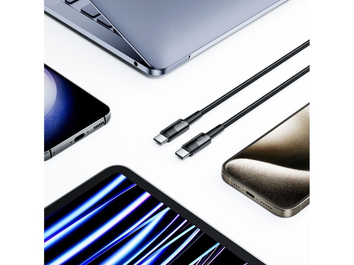Cable Tech-Protect UltraBoost USB-C / USB-C PD de 60 W y 3 A, 0,25 m - Gris