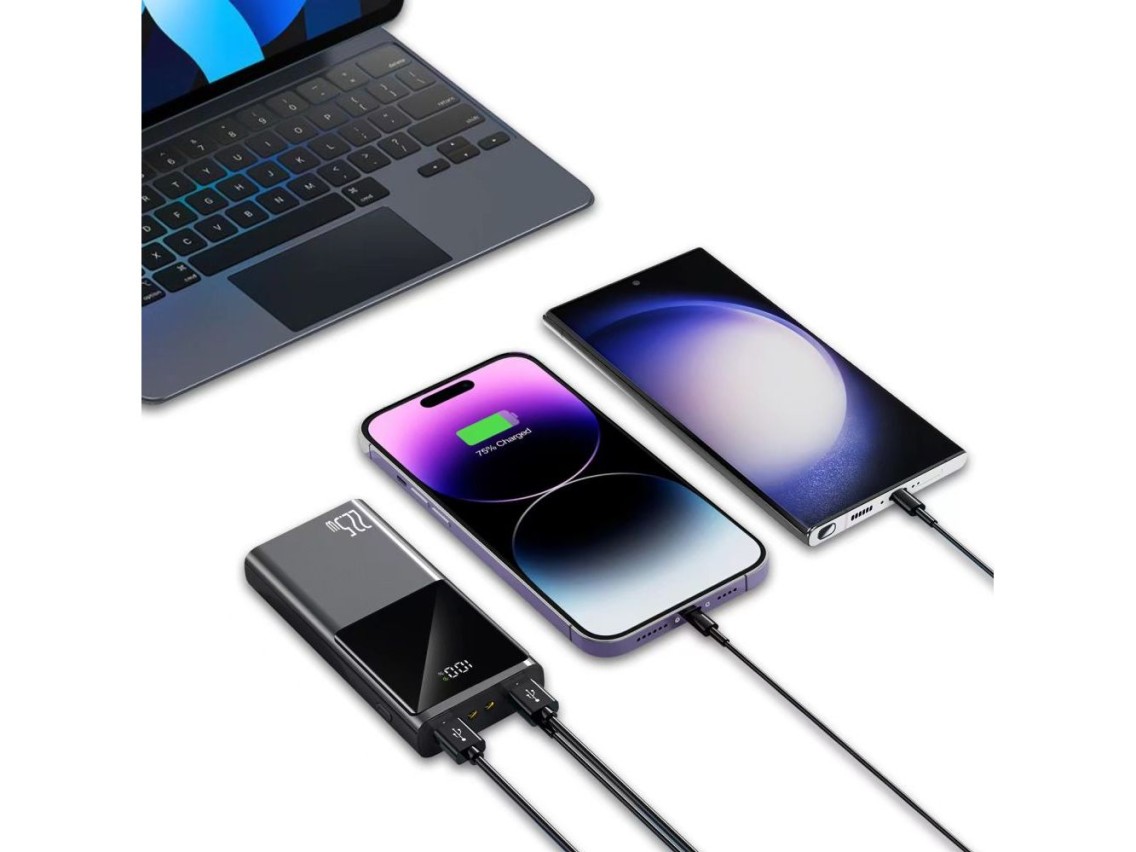 Powerbank Tech-Protect PB13 20000mAh 22.5W 2x USB-A / USB-C / Lightning with USB-C / USB-A cable - g