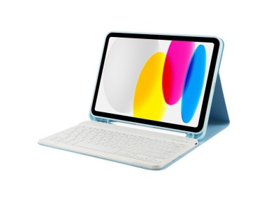 Capa Tech-Protect SC Pen + Teclado com Teclado para iPad 10.9" 2022 - Azul Claro