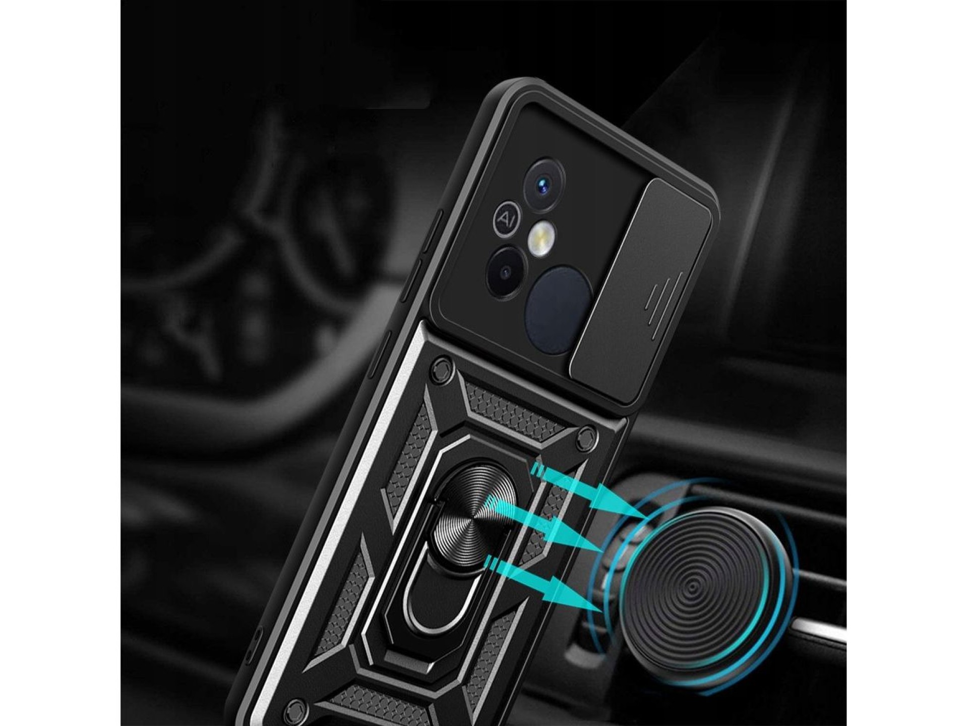Tech-Protect CamShield Pro Case for Xiaomi Redmi 12C - Black