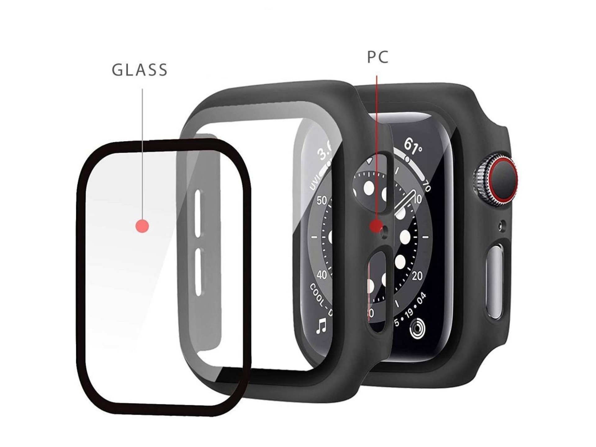 Capa Tech-Protect Defense360 para Apple Watch 4 / 5 / 6 / SE (44 mm) - Transparente