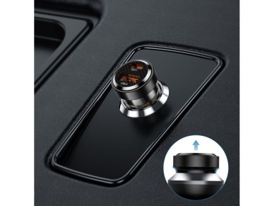 Carregador veicular Tech-Protect CC30W USB-C PD 30W / USB-A QC 3.0 - Preto