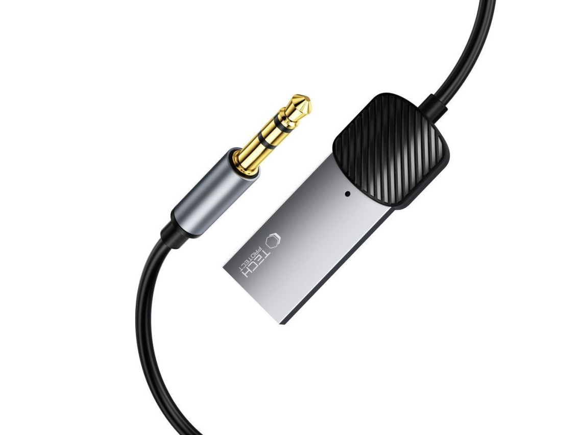 Tech-Protect UltraBoost audio adapter mini jack 3.5mm (male) / Bluetooth - gray