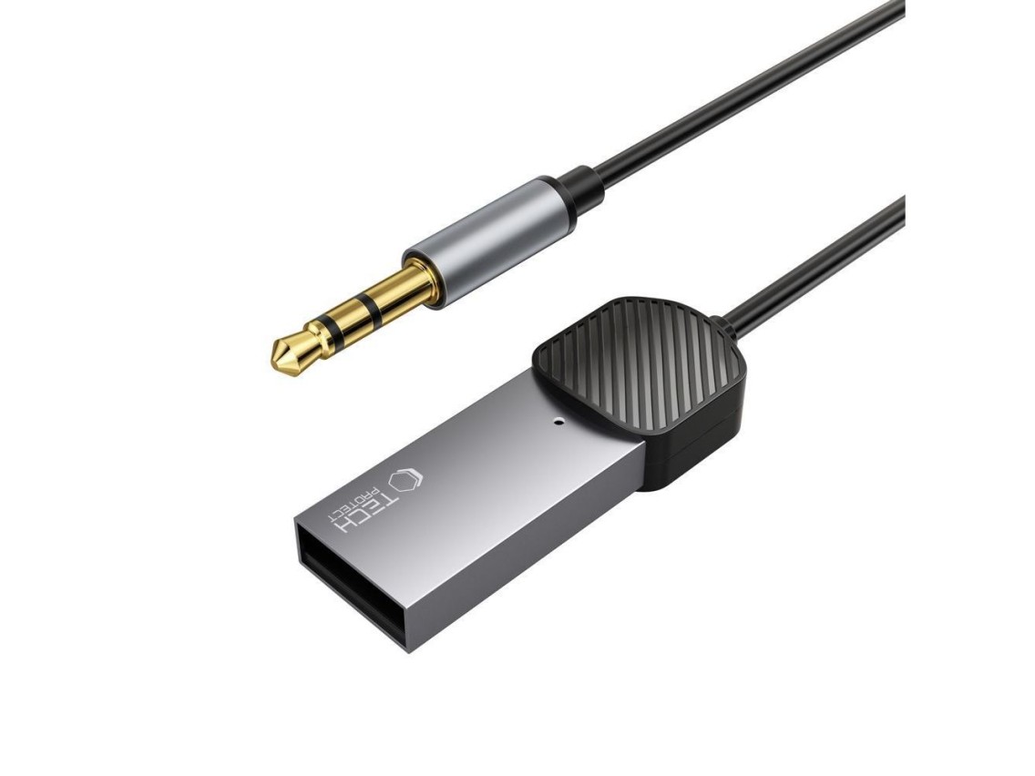 Tech-Protect UltraBoost audio adapter mini jack 3.5mm (male) / Bluetooth - gray