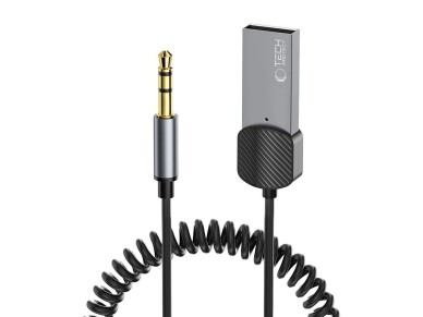 Adaptador de �udio Tech-Protect UltraBoost mini jack 3,5 mm (macho) / Bluetooth - cinza