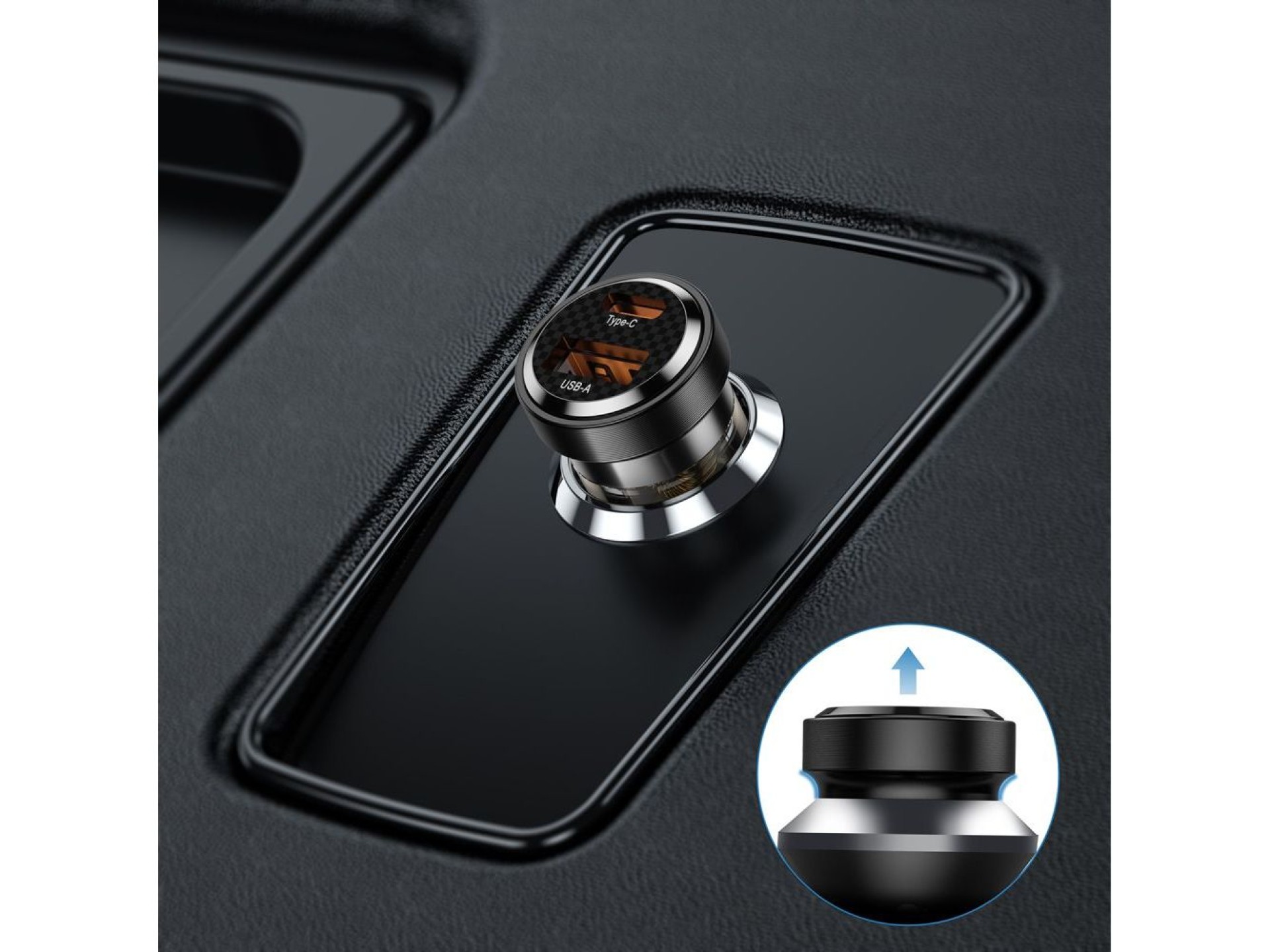 Cargador de coche Tech-Protect CC30W USB-C PD 30W / USB-A QC 3.0 - Negro