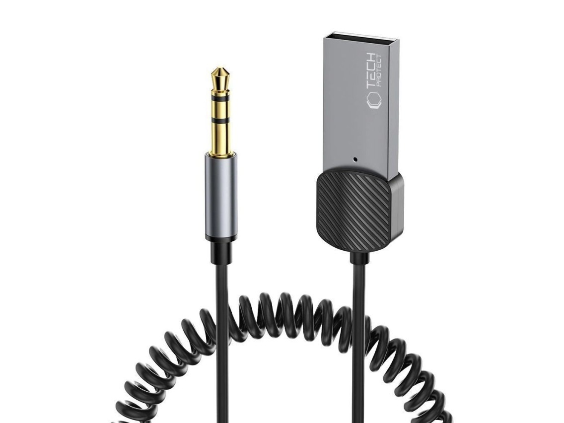 Tech-Protect UltraBoost audio adapter mini jack 3.5mm (male) / Bluetooth - gray