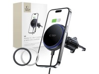 Tech-Protect MM15W-V4 Car Phone Holder with MagSafe 15W Inductive Charger for Air Vent - Black
