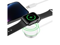 Tech-Protect UltraBoost 2in1 Magnetic Charger with USB-C / Lightning Cables for Apple Watch 1.5m - W Tech-Protect UltraBoost 2in1 Magnetic Charger with USB-C / Lightning Cables for Apple Watch 1.5m - W