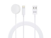 Carregador magn�tico Tech-Protect UltraBoost 2 em 1 com cabos USB-C/Lightning para Apple Watch de 1,