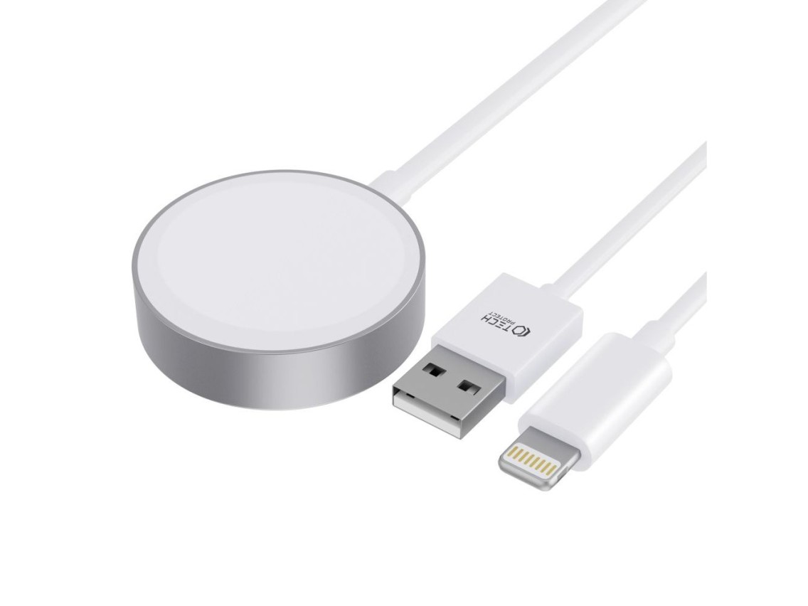 Tech-Protect UltraBoost 2in1 Magnetic Charger with USB-C / Lightning Cables for Apple Watch 1.5m - W