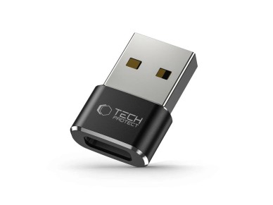 Tech-Protect UltraBoost USB-A (Male) / USB-C (Female) Adapter - Black Tech-Protect UltraBoost USB-A (Male) / USB-C (Female) Adapter - Black