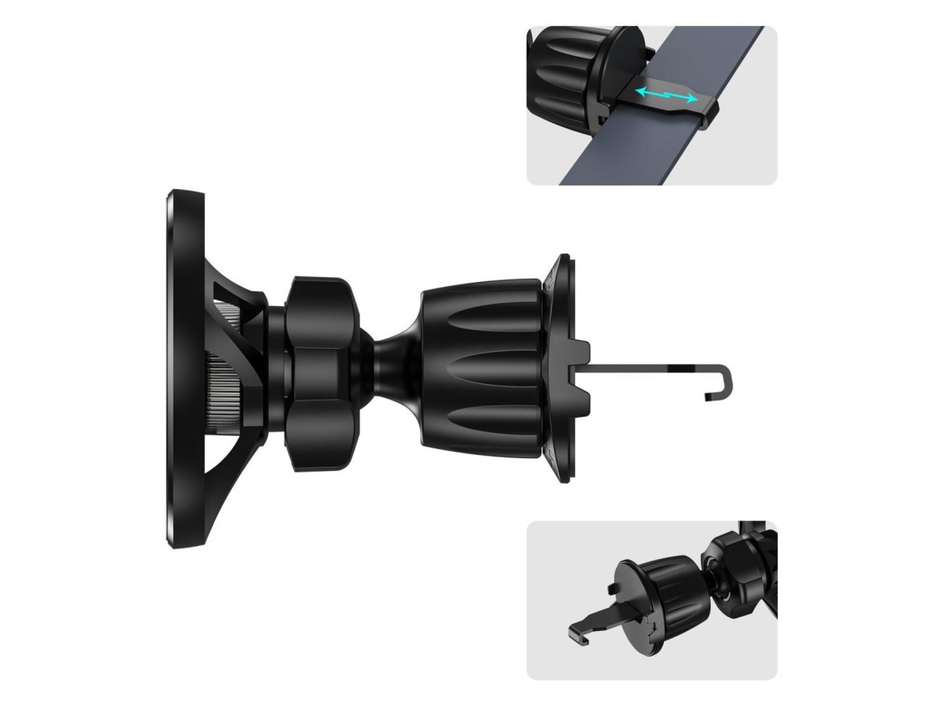 Soporte para teléfono de coche Tech-Protect N54 con MagSafe para rejilla de ventilación - Negro