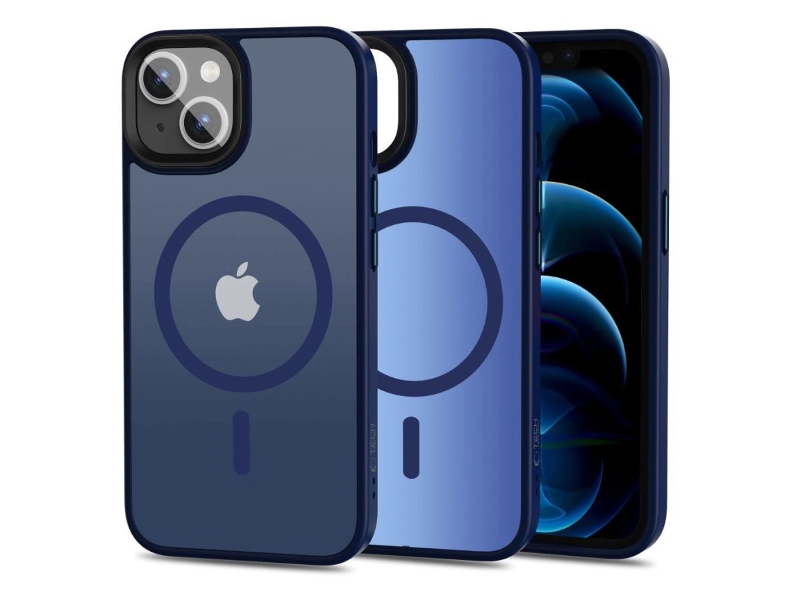 Funda Tech-Protect MagMat MagSafe para iPhone 13 - Azul marino mate