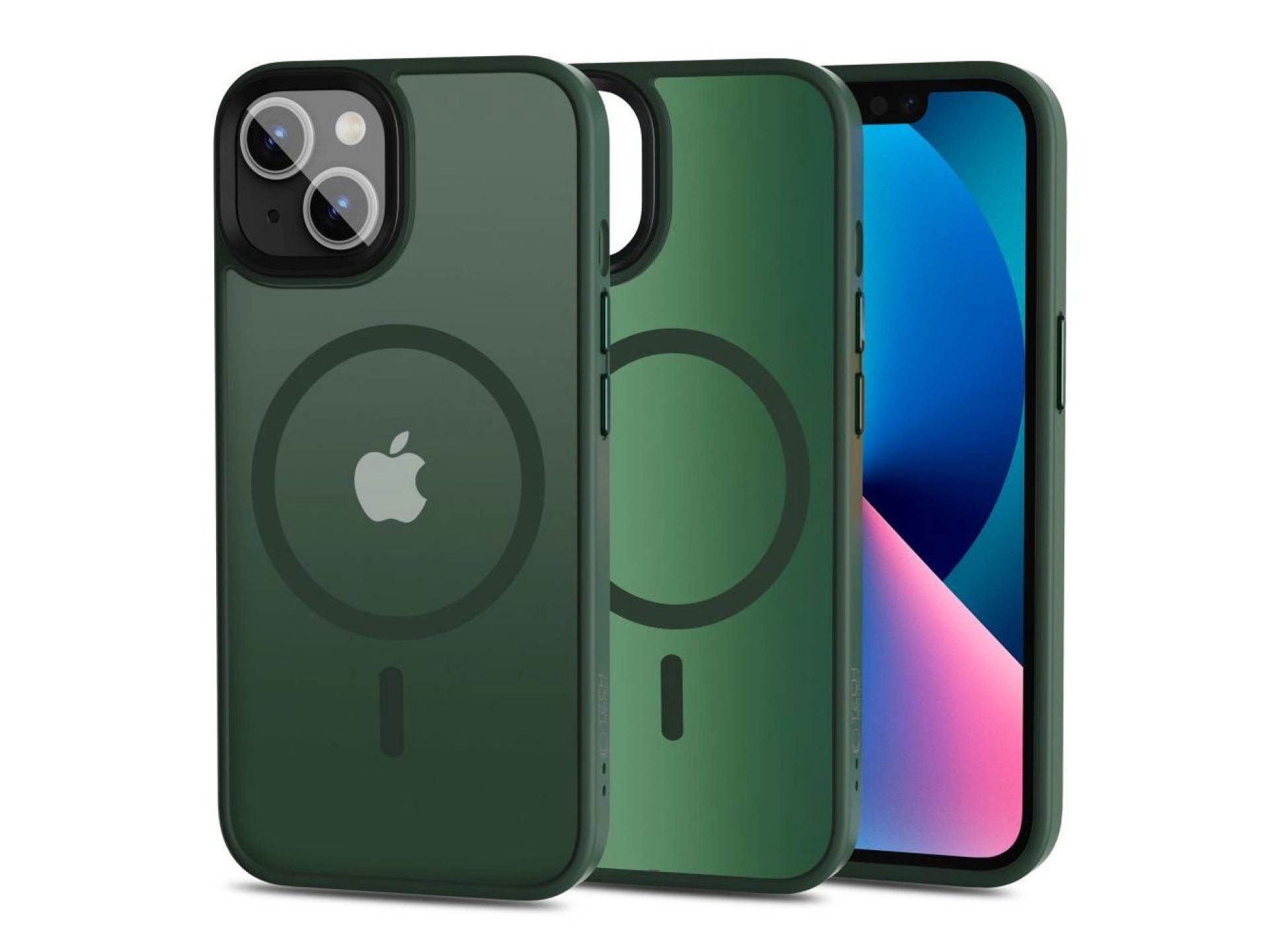 Tech-Protect MagMat MagSafe iPhone 13 Case - Matte Green