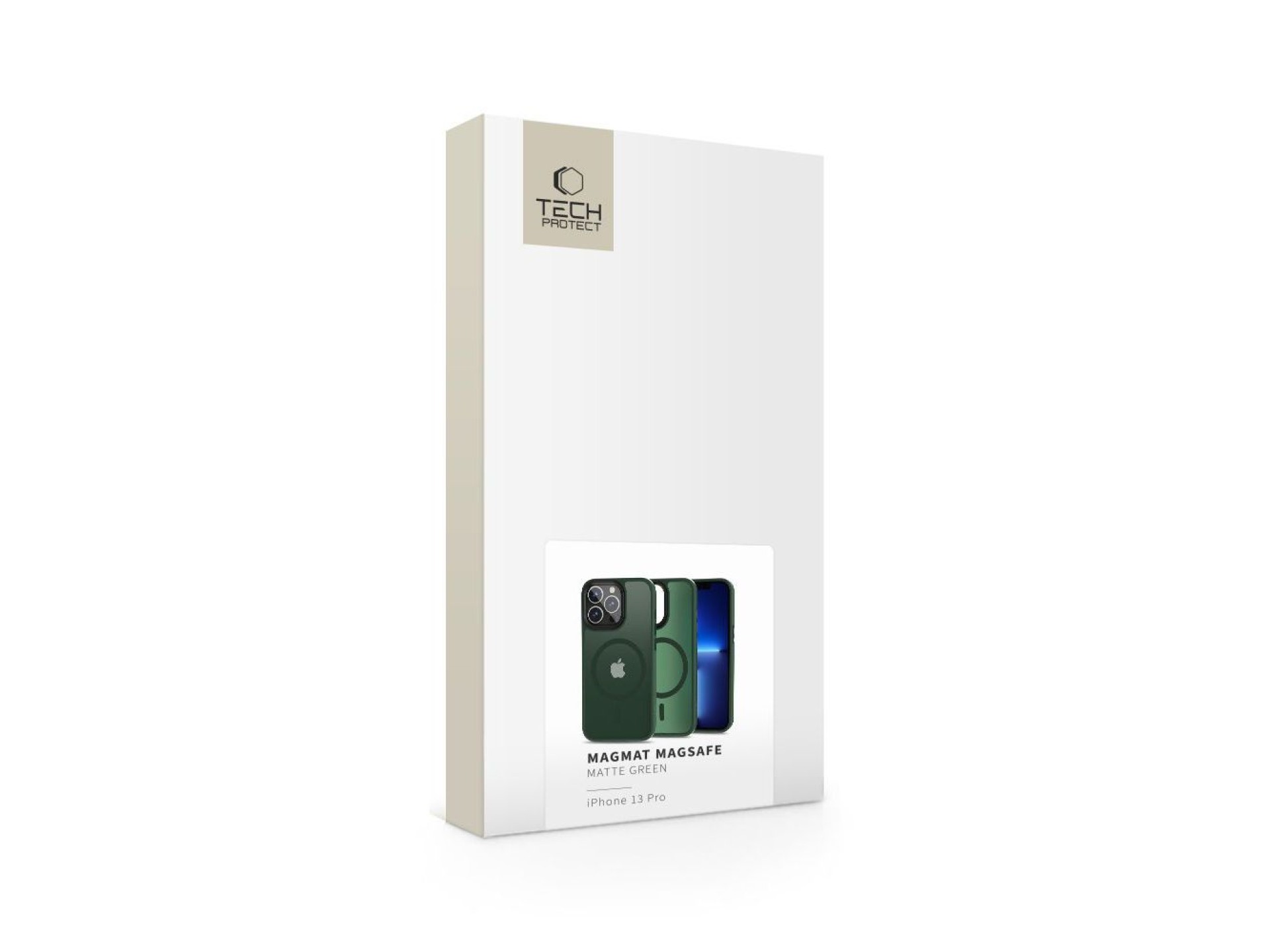 Funda Tech-Protect MagMat MagSafe para iPhone 13 Pro - Verde mate