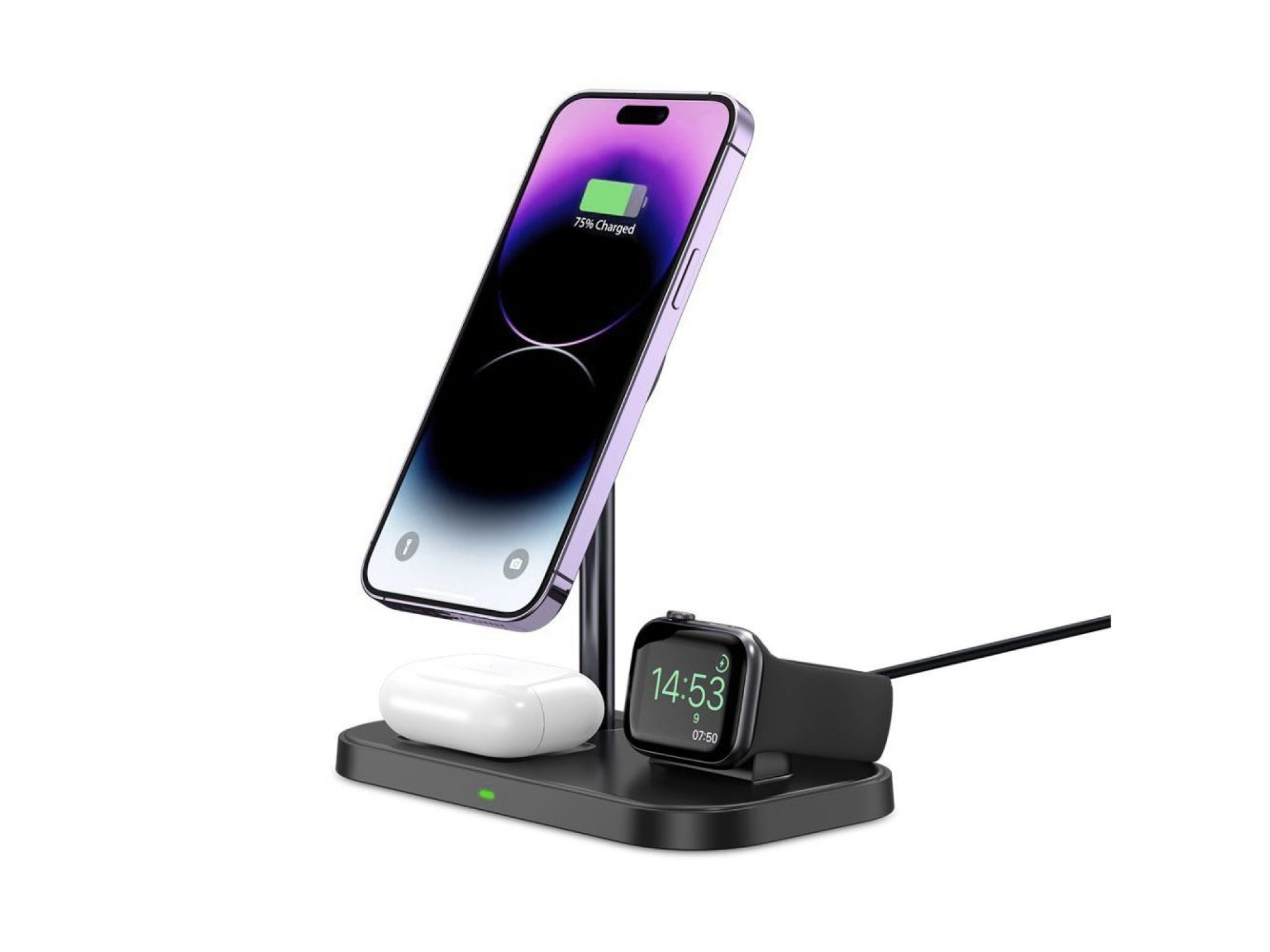 Tech-Protect QI15W-A22 MagSafe Inductive Charger with 3in1 MagSafe Stand for Smartphone / Apple Watc