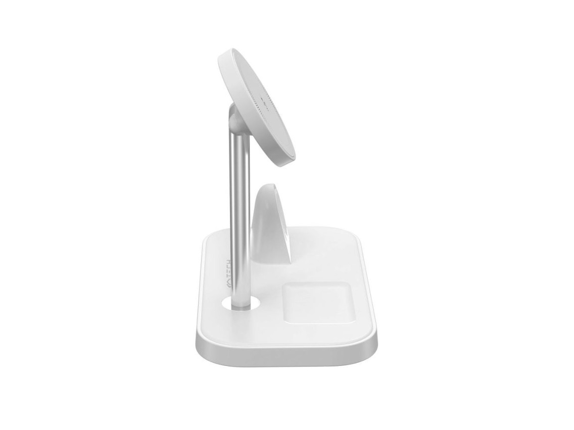 Carregador indutivo Tech-Protect QI15W-A22 MagSafe com suporte MagSafe 3 em 1 para smartphone / Appl