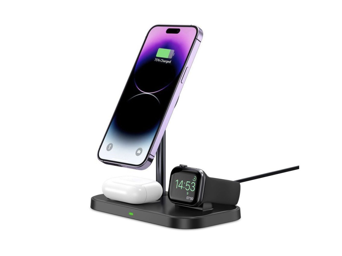 Tech-Protect QI15W-A22 MagSafe Inductive Charger with 3in1 MagSafe Stand for Smartphone / Apple Watc