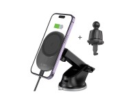 Tech-Protect MM15W-V1 Car Phone Holder with MagSafe 15W Wireless Charger for Cockpit/Air Vent - Blac Tech-Protect MM15W-V1 Car Phone Holder with MagSafe 15W Wireless Charger for Cockpit/Air Vent - Blac