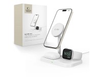 Carregador indutivo Tech-Protect QI15W-A22 MagSafe com suporte MagSafe 3 em 1 para smartphone / Appl